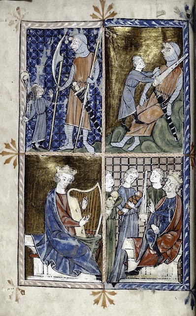 Episódios da vida do rei-profeta David. Salomão com muitas mulheres que o levaram à perdição. Manuscrito da Spencer Collection, Ms 002. Episódios da vida do rei-profeta David. Salomão com muitas mulheres que o levaram à perdição. Manuscrito da Spencer Collection, Ms 002.