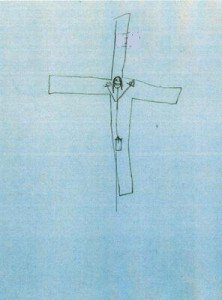 Menino britânico de 8 anos é expulso de colégio e enviado a psicólogo por desenhar Jesus Cristo na cruz.